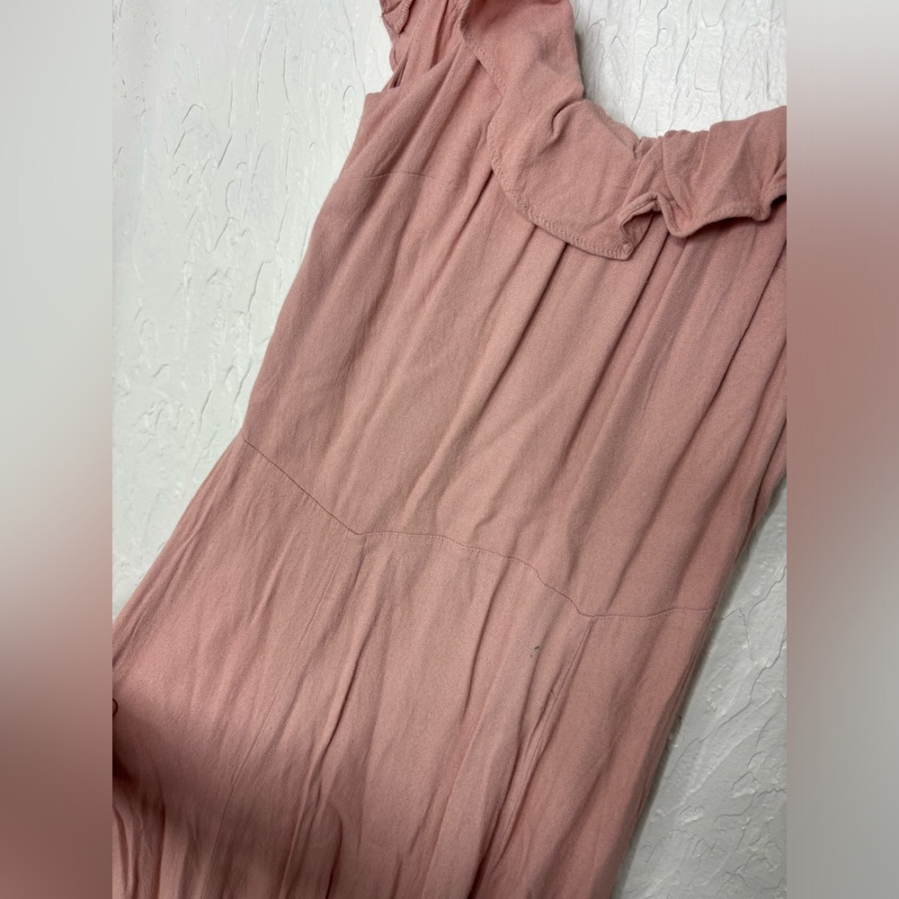 Reformation Off The Shoulder Verbena Maxi Dress In Blush Size 6 - Picture 7 of 11